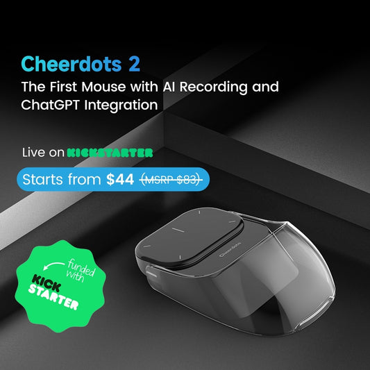 Cheerdots 2 - AI録音・要約対応 ChatGPT搭載スマートマウス- 多機能ワイヤレスマウス
